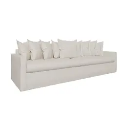 Sofá 4 Lugares Enseada com Capa Removível Linho Marfim 280 cm