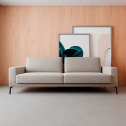 Sofá 4 Lugares Franccesco Linho Bege 260 cm