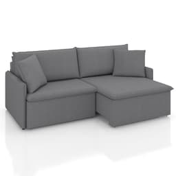 Sofá 4 Lugares Retrátil e Reclinável Stilo Linho Grafite 254 cm