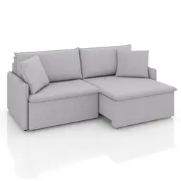 Sofá 4 Lugares Retrátil e Reclinável Stilo Linho Prata 254 cm