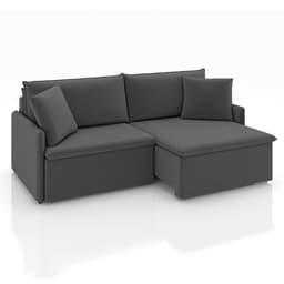 Sofá 4 Lugares Retrátil e Reclinável Stilo Veludo Grafite 254 cm