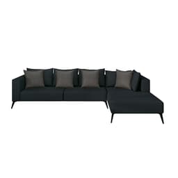 Sofá 5 Lugares Doha com Chaise Direito Poliéster Petróleo