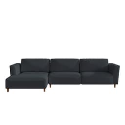 Sofá 5 Lugares Munique com Chaise Esquerdo Poliéster Petróleo