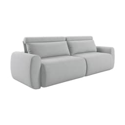 Sofá 5 Lugares Retrátil e Reclinável City Linho Cinza Claro 280 cm