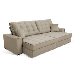 Sofá 5 Lugares Retrátil e Reclinável Splendore Veludo Castanho