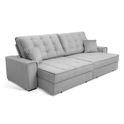 Sofá 5 Lugares Retrátil e Reclinável Splendore Veludo Cinza