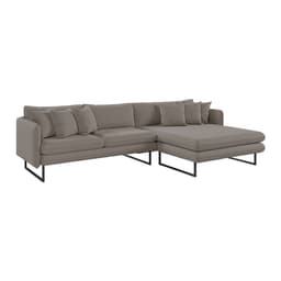 Sofá 5 Lugares Ricco com Chaise Direita Linho Fendi