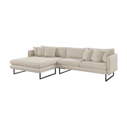 Sofá 5 Lugares Ricco com Chaise Esquerda Linho Cru