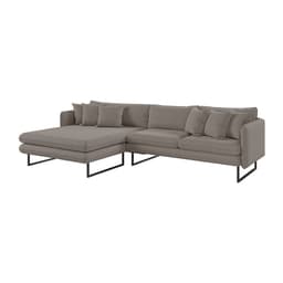 Sofá 5 Lugares Ricco com Chaise Esquerda Linho Fendi