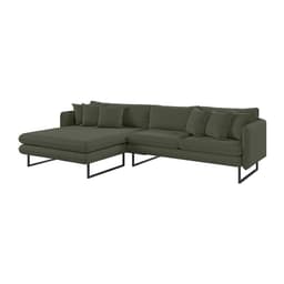 Sofá 5 Lugares Ricco com Chaise Esquerda Linho Verde