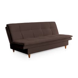 Sofá-Cama Casal 3 Lugares Mirage Veludo Café