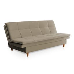 Sofá-Cama Casal 3 Lugares Mirage Veludo Castanho