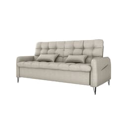 Sofá-Cama Casal 3 Lugares Pillar Linho Cinza Claro