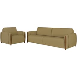 Kit Sofa 168 cm E Poltrona Decorativa Encanto Linho TCE 1025 Moll