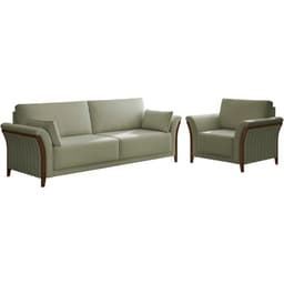 Kit Sofa 222 cm E Poltrona Decorativa Royalle Linho TCE 1026 Moll