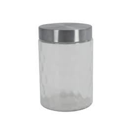 Pote de Vidro com Tampa de Inox Mozcada 1,3L Natural