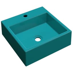 Cuba Pia De Apoio Para Banheiro Quadrada Q355W Azul Turquesa C08 - Mpozenato