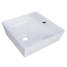 Cuba Pia de Apoio Para Banheiro Quadrada 33cm Aya C08 Branco - Mpozenato