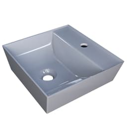 Cuba Pia de Apoio Para Banheiro Quadrada 33cm Aya C08 Cinza - Mpozenato