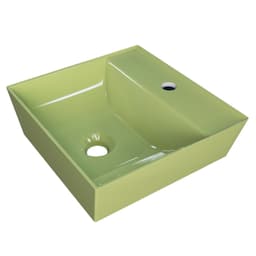 Cuba Pia de Apoio Para Banheiro Quadrada 33cm Aya C08 Verde - Mpozenato