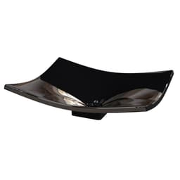 Cuba Pia de Apoio para Banheiro Retangular Folha Bari F44W C08 Preto - Mpozenato