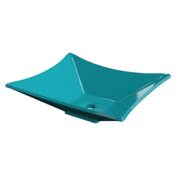 Cuba Pia de Apoio para Banheiro Retangular Luxo 38 C08 Azul Turquesa - Mpozenato