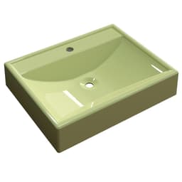 Cuba Pia de Apoio para Banheiro Retangular RT49 C08 Verde Acqua - Mpozenato