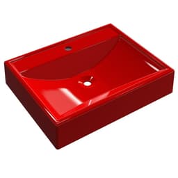Cuba Pia de Apoio para Banheiro Retangular RT49 C08 Vermelho - Mpozenato