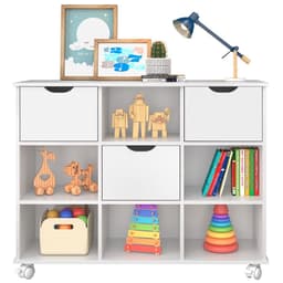 Nicho Organizador Multifuncional com Rodízios Toys Q01 3 Gavetas Branco - Mpozenato