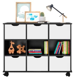 Nicho Organizador Multifuncional com Rodízios Toys Q01 6 Gavetas Preto/Branco - Mpozenato