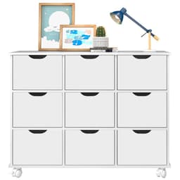 Nicho Organizador Multifuncional com Rodízios Toys Q01 9 Gavetas Branco - Mpozenato