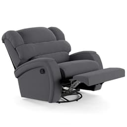 Poltrona do Papai Reclinável Kalie Glider Giratória FH9 Veludo Cinza - Mpozenato