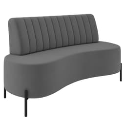 Sofá 2 Lugares 160cm Pés Aço Preto Tamar Z08 Veludo Grafite - Mpozenato