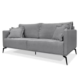 Sofá 2 Lugares 180cm Pés de Metal Vecchia S06 Linho Cinza - Mpozenato