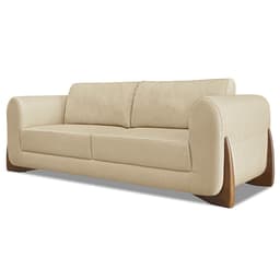 Sofá 2 Lugares Base de Madeira 160cm Izzy S06 Linho Dourado - Mpozenato