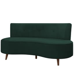 Sofá 2 Lugares para Sala Living 135cm Pés Palito Korah K04 Veludo Verde - Mpozenato