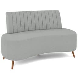 Sofá 2 Lugares para Sala Living 135cm Pés Palito Tamar K04 Bouclê Cinza - Mpozenato