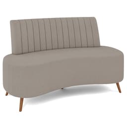 Sofá 2 Lugares para Sala Living 160cm Pés Palito Tamar Z08 Boucle Bege Escuro - Mpozenato