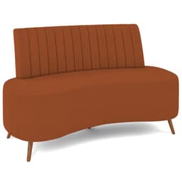 Sofá 2 Lugares para Sala Living 160cm Pés Palito Tamar Z08 Boucle Terracota - Mpozenato