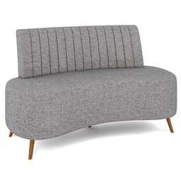 Sofá 2 Lugares para Sala Living 160cm Pés Palito Tamar Z08 Linho Cinza - Mpozenato