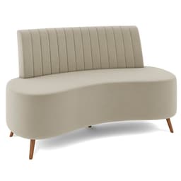 Sofá 2 Lugares para Sala Living 160cm Pés Palito Tamar Z08 Veludo Bege - Mpozenato