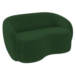 Sofá 3 Lugares Living Orgânico Sala de Estar 180cm Garbin K04 Veludo Verde - Mpozenato
