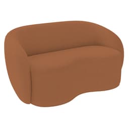 Sofá 3 Lugares Living Orgânico Sala de Estar 180cm Garbin Z08 Boucle Terracota - Mpozenato
