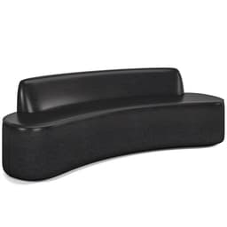 Sofá 4 Lugares para Sala de Estar Living 230cm Koane D06 Sintético Preto - Mpozenato