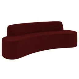 Sofá 4 Lugares para Sala de Estar Living 230cm Koane D06 Veludo Bordô - Mpozenato