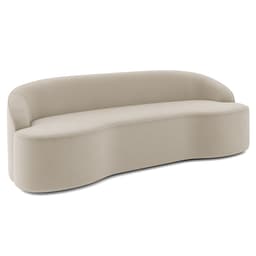 Sofá 4 Lugares para Sala de Estar Living 230cm Theo D06 Veludo Creme - Mpozenato