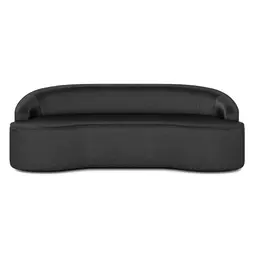 Sofá 4 Lugares para Sala de Estar Living 260cm Theo D06 Sintético Preto - Mpozenato