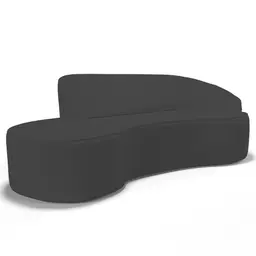 Sofá Living  3 Lugares 210cm Braço Direito Mozart D06 Sintético Cinza - Mpozenato