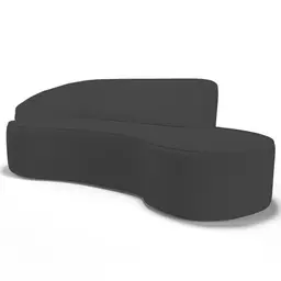 Sofá Living  3 Lugares 210cm Braço Esquerdo Mozart D06 Sintético Cinza - Mpozenato