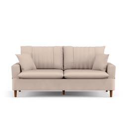 Sofá Living 2 Lugares 160cm com Almofadas Veras D05 Linho Bege - Mpozenato